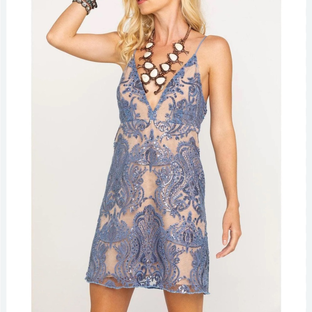 Free People Night Shimmer Mini Dress ✨✨✨